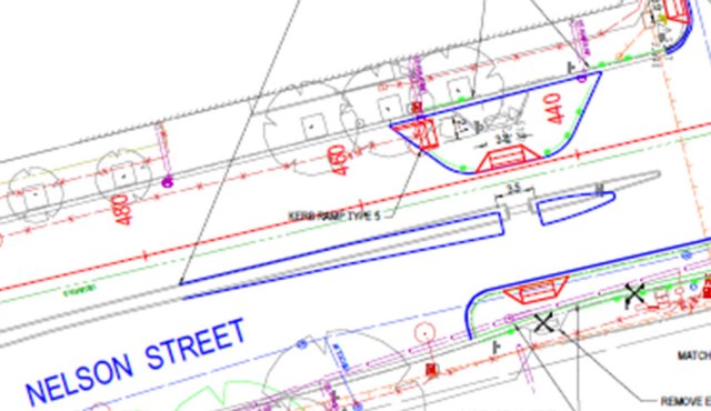 DPTI's proposed improvements to the Nelson Street crossing.