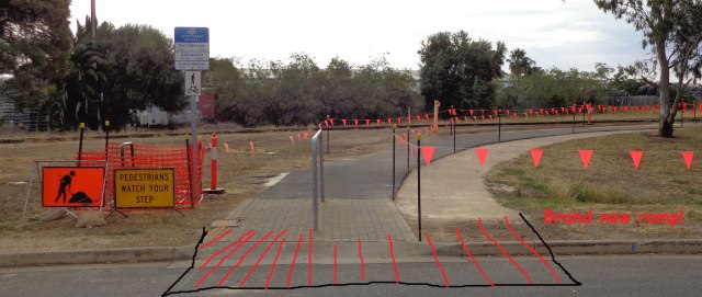 Location of the proposed Edith Street ramp on the Port Railways Bikeway.