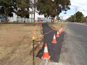 cut through under construction