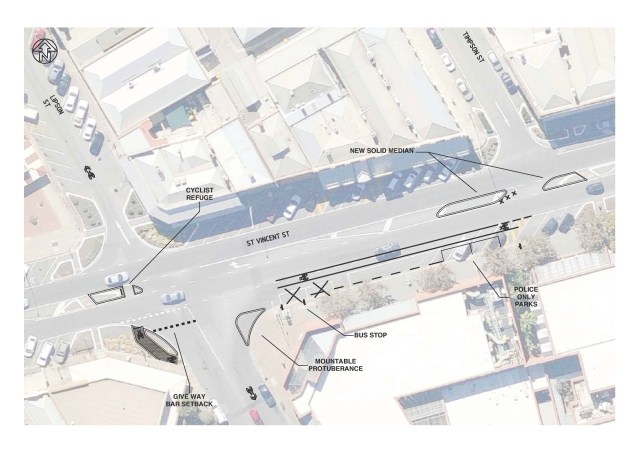 Lipson St Upgrade - St Vincent St Crossing